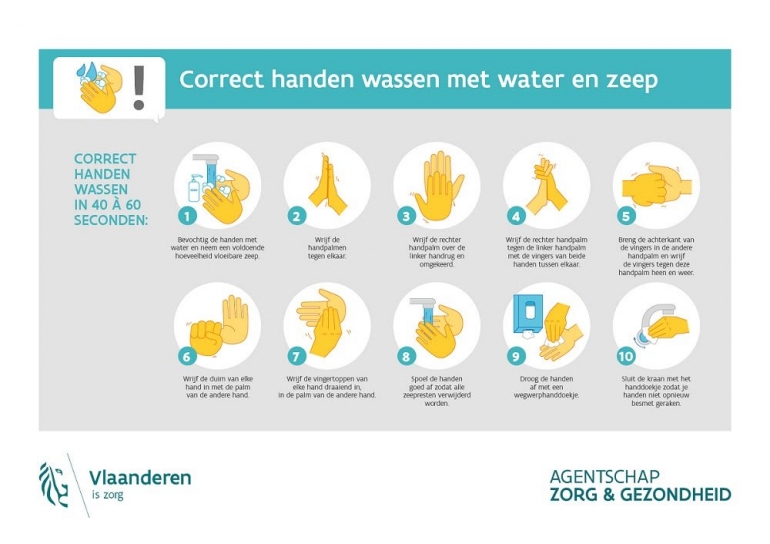 Gouden Regel : handen wassen